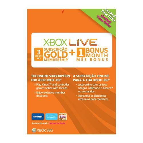 GOLD CARD LIVE 3 MESES + 1 MÊS GRÁTIS